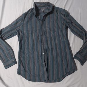 Club Monaco Men's Long Sleeve Green /brown